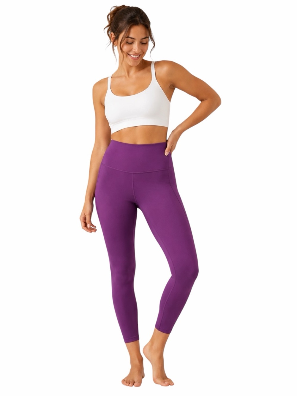 Athleta Elation 7/8 Tight Dusk Purple Leggings Size Small Yoga Athleisure